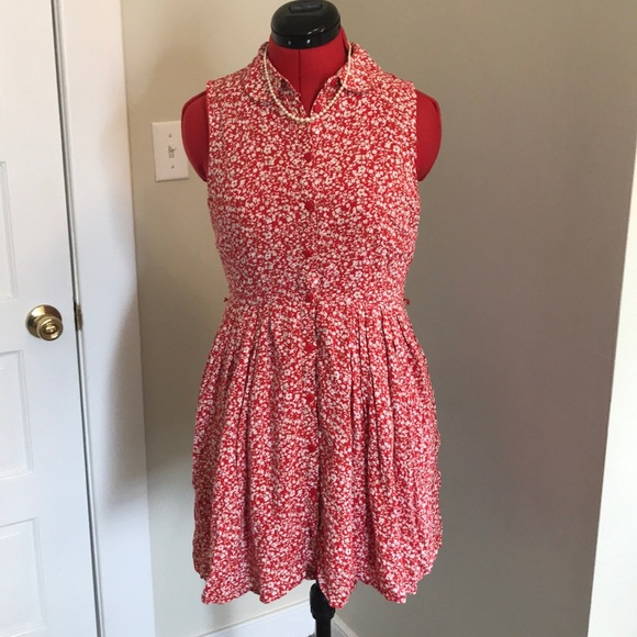 Forever 21 Dresses & Skirts - 2/$15 Forever 21 Red and White Floral Skater Dress